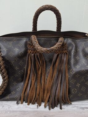 Revamped Louis Vuitton Speedy 30 Fringe Tote Bag